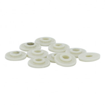 INSULATING-SHOULDERED WASHER FOR BODY PARTS- FOR MBK/MOTOBECANE Ø 5mm - CREAM COLOUR (SOLD PER 10) -SELECTION P2R- 3701213422227