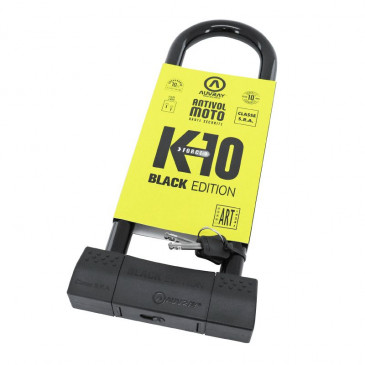 ANTITHEFT- AUVRAY U LOCK K10 BLACK EDITION 85x310mm (Ø 18mm) (SRA APPROVED) 3700807708402