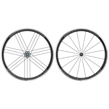 WHEELS SET FOR ROAD BIKE - 700 CAMPAGNOLO SCIROCCO BLACK - HUD ED 9/10/11 SPEED. (PAIR) 8050046166972