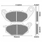 BRAKE PADS NEWFREN FOR YAMAHA 125 XMAX 2018>, 300 XMAX 2017>, 320 MT-03 2016> Front , 320 YZF-R3 2015> Front (FD0515BT) (TOURING ORGANIC) 8025832416630