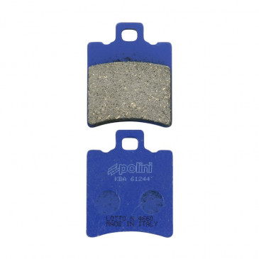 BRAKE PADS -POLINI FOR MBK 50 BOOSTER Front, NITRO Front / APRILIA 50 SR Front / GILERA 50 RUNNER Front / YAMAHA 50 BWS Front, 100 NEOS Front (L 39.8mm - H 49.7mm - thk6.5mm) (174.0010) (FOR RACE) 8054705043000