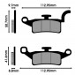 BRAKE PADS -POLINI FOR YAMAHA 125 BWS I Front, 125-150 XENTER 2011> Front / MBK 125 X-OVER Front, OCEO 2011> Front (174.0146) (ORIGINAL) 8054705043659