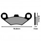 BRAKE PADS -POLINI FOR PEUGEOT 400 METROPOLIS Front (174.0157) (ORIGINAL) 8054705114649