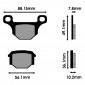 BRAKE PADS -POLINI FOR RIEJU 50 MRT Front, 50 SUPERMOTARD Front / GILERA 50 STALKER Front (L 88.15mm - 56.1mm - H 49.1mm - 36.1mm - thk7.8mm - 10.2mm) (174.0187) (ORIGINAL) 8054705115134