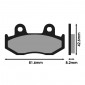 BRAKE PADS -POLINI FOR SUZUKI 250 BURGMAN, 400 BURGMAN (L 81.6mm - H 42.6mm - thk8.2mm) (174.0034/B) (ORIGINAL) 8054705043215