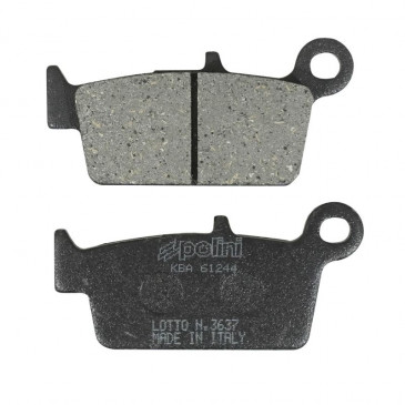 BRAKE PADS -POLINI FOR HONDA 50 LEAD / KYMCO 50 HEROISM, 50 YUP / PEUGEOT 50 SV GEO / HM 125 CRE, 50 CRE DERAPAGE (L 75mm - H 326.4mm - thk9.7mm) (174.0087) (ORIGINAL) 8054705043499