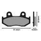 BRAKE PADS -POLINI FOR SUZUKI 250 BURGMAN, 400 BURGMAN (L 81.6mm - H 42.6mm - thk8.2mm) (174.0047) (ORIGINAL) 8054705043260