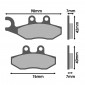 BRAKE PADS MALOSSI MHR SYNT FOR PIAGGIO 125-400 MP3Rear- 250-400 X8 Front -Rear , 400 X- EVO FrontDROIT / APRILIA 850 SRV Rear / GILERA 125 RUNNER PURE JET 2006> Front/ SYM 300 HD 2019>Rear- 3700948137383