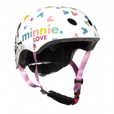 CASQUE VELO ENFANT DISNEY V3 MINNIE BLANC AVEC MOLETTE REGLAGE TAILLE 54-58 (VENDU SUR CARTE) 5902308590809