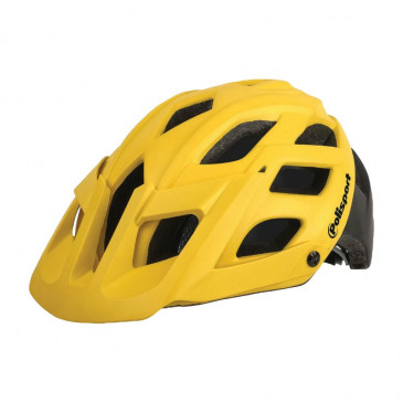 CASQUE VELO ADULTE POLISPORT VTT E3 JAUNE FLUO/NOIR IN-MOLD TAILLE 55-58 AVEC VISIERE - FILET ANTI-INSECTES ET SYSTEM QUICK LOCK (OFFRE SPECIALE) 5604415080715