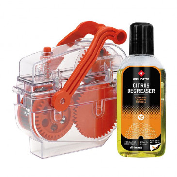 NETTOYEUR / OUTIL DE LAVAGE CHAINE VELO WELDTITE DIRTWASH AVEC CITRUS DEGRAISSANT (75ml) 5013863060178