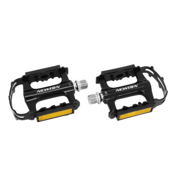 FLAT PEDAL FOR MTB - PREMIUM - FULL ALUMINIUM WITH WATERPROOF BEARINGS - BLACK Ø 9/16" (PAIR) 3700948223758