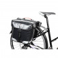 SACOCHE ARRIERE VELO DOUBLE RIGIDE HAPO.G 32L NOIR WATERPROOF FIXATION VELCROS SUR PORTE BAGAGE 3104889921863