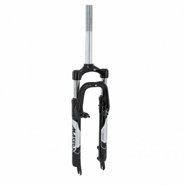 FORK- FOR MTB 26 " ZOOM SUSPENSION STEEL-COIL/ELASTOMER- FOR V-BRAKE / DISC- BLACK TRAVEL. 60mm THREADED STEERER (230/100mm) INTERNAL Ø 1"1/8-28,6. 3700948219355