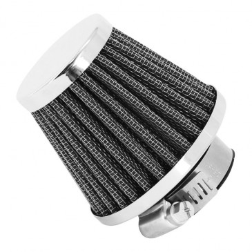 AIR FILTER -TOP PERFORMANCES - KN TYPE - CHROME- STRAIGHT FIX Ø 35 mm 3700948224748