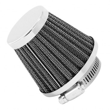 AIR FILTER TOP PERFORMANCES (KN TYPE) CHROME STRAIGHT FIXING Ø 39mm- 3700948160558