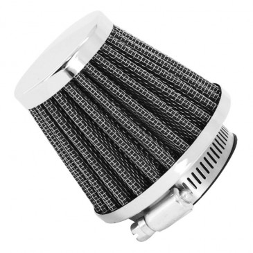 AIR FILTER TOP PERFORMANCES ( KN TYPE) CHROME STRAIGHT FIXING Ø 42mm- 3700948160565