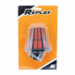 FILTRE A AIR REPLAY HEXAGONAL NOIR MOUSSE ROUGE FIXATION COUDEE 45° DIAM 35/28 3700948035863