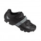 MTB CYCLING SHOE- GES VANTAGE2 BLACK/GREY EURO 38 TRIPLE HOOK AND LOOP STRAPS- COMPATIBLE SPD (PAIR) 8435274975808