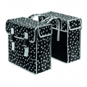 SACOCHE ARRIERE VELO DOUBLE BASIL MARA XL 35L NOIR AVEC COEURS BLANCS (43x14x36cm) 8715019176982