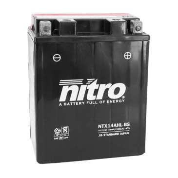 BATTERY 12V 12 Ah YTX14AHL-BS NITRO MF - MAINTENANCE FREE+ACID PACK (Lg134xWd 89xH166mm) 5414837137733