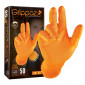 GANTS ATELIER NITRILE ECAILLES DE POISSON RESISTANT AUX PRODUITS CHIMIQUES, AUX HUILES, A L'ESSENCE ORANGE T7 (S) (BOITE DE 50) 5391515867703