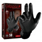 WORK SHOP GLOVES NITRILE "FISH SCALE" - CHEMICALS, OILS, FUELS RESISTANT - BLACK EURO 10 (XL) (25 PAIRS IN BOX) 5391515867635