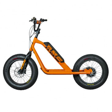 TROTTINETTE ELECTRIQUE RMS BIKE 20F-X ORANGE RAL 2008 MOTEUR 500 W HOMOLOGUE NF EN 1476 (DIM 1,78x0,83x1,18 M) -MADE IN FRANCE-