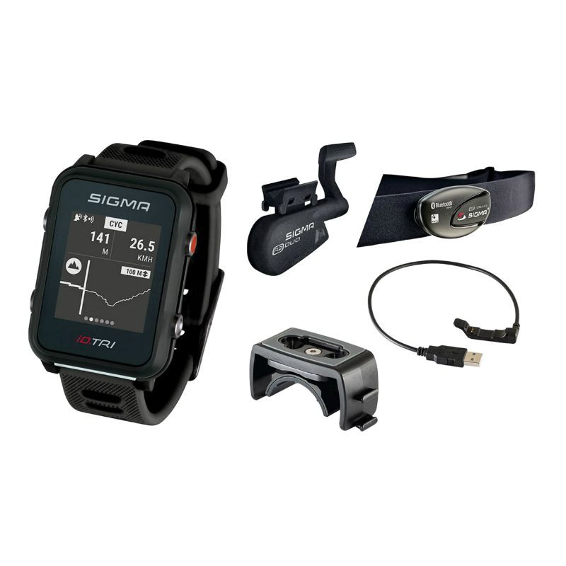 MONTRE GPS CARDIO SIGMA ID.TRI NOIR 20 FONCTIONS AVEC CEINTURE