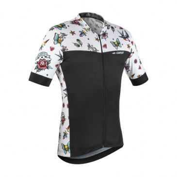 ADULT CYCLING JERSEY - GIST TATOO -SHORT SLEEVES- FULL LENGHT ZIP - WHITE M -5345 8013271314594