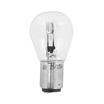 AMPOULE/LAMPE STANDARD 6V 15/15W CULOT BAX15d BLANC (PROJECTEUR) (VENDU A L'UNITE) -SELECTION P2R- 3701213423149