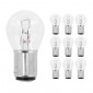 AMPOULE/LAMPE STANDARD 12V 21W CULOT BA15d NORME 1142 GRAISSEUR BLANC (BOITE DE 10) -FLOSSER- 4018354001525