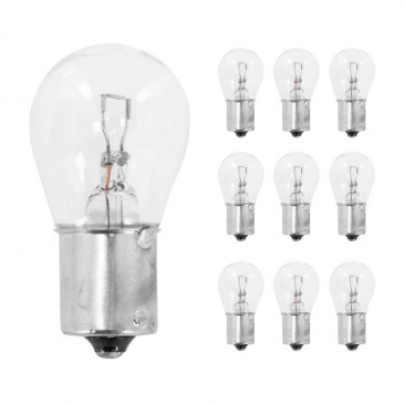 LIGHT BULB 12V 21W STANDART P21W FOOT BA15S CLEAR (BRAKE LIGHT+TURN LIGHTS) (SOLD PER 10) -SELECTION P2R- 3700948066300