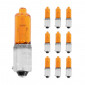 AMPOULE/LAMPE HALOGENE MINIATURE H21W 12V 21W CULOT BAY9s TEMOIN ERGOTS DECALES 120° ORANGE (CLIGNOTANT) (BOITE DE 10) -P2R- 3700948066294