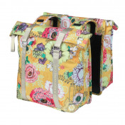 SACOCHE ARRIERE VELO DOUBLE BASIL BLOOM FIELD 28-35L JAUNE HONEY FIXATION CROCHET/RESSORT (30x15x33cm) 8715019181559