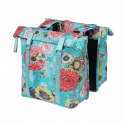 DOUBLE BAG FOR BICYCLE-REAR- BASIL BLOOM FIELD 28-35Lt - LIGHT BLUE - SPRING HOOK ATTACHMENT (30x15x33cm) 8715019181566