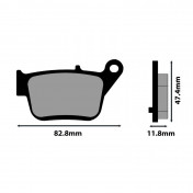 BRAKE PADS -POLINI FOR SYM 400-600 MAXSYM (L 82.8mm - H 47.4mm - thk11.8mm) (174.0188) (ORIGINAL) 8054705115141