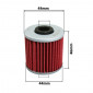 OIL FILTER FOR MAXISCOOTER HIFLOFILTRO FOR KYMCO 400XCITING 2012> (44x46mm) (HF 568) 0824225111675