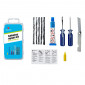 REPAIR KIT - FOR BICYCLE TUBELESS TYRE - MTB WELDTITE "FROM OUTSIDE" REPAIR WITH STRING PLUGS - IN BOX (GLUE 5g + MARKER + 5 STRANDS + SCRAPPER + NEEDLE + CUTTER) 5013863010142