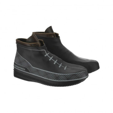 COUVRE CHAUSSURES TUCANO FOOTERINE EN SILICONE IMPERMEABLE NOIR/GRIS SNEAKER TAILLE M POUR CHAUSSURES 36 A 41 (SEMELLE ANTI-GLISSE) 8026492140460