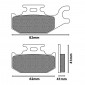 BRAKE PADS NEWFREN FOR SUZUKI 125 BURGMAN 2007> Rear 125 SIXTEEN 2008>2011 Rear (L 82mm-62mm - H 41mm - thk 9.5mm) (FD0301BV) (OFF ROAD ORGANIC) 8025832415091