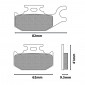 BRAKE PADS NEWFREN FOR SUZUKI 125 BURGMAN 2007> Rear 125 SIXTEEN 2008>2011 Rear (L 82mm-62mm - H 41mm - thk 9.5mm) (FD0301BE) (SCOOTER ELITE ORGANIC) 8025832415084