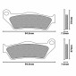 BRAKE PADS NEWFREN FOR YAMAHA 125 YP MAJESTY 1998>2009 Front 300 XC VERCITY 2003>2006 Rear SUZUKI 125 UBURGMAN 2002>2006 Front (L 94.5mm - H 37mm - thk 7.5mm) (FD0186BE) (SCOOTER ELITE ORGANIC) 8025832414049