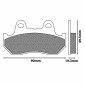 BRAKE PADS NEWFREN FOR HONDA 600 CBR F 1987>1990 Rear 500 CX 1982>1985 Rear 1100 GL DX 1982> Rear 250 NSR 1986> Rear (L 90mm - H 49.5mm - thk 10.3mm) (FD0054TS) (TOURING SINTERED) 8025832412960