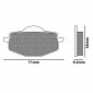 BRAKE PADS NEWFREN FOR MBK 50 X-POWER 1999>2003 Rear YAMAHA 50 TZR 1999>2003 Rear 125 TDR 1993> Front/Rear (L 71mm - H 36mm - thk 9.2mm) (FD0124BT) (TOURING ORGANIC) 8025832413608