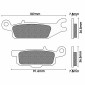 BRAKE PADS NEWFREN FOR YAMAHA 250 RX-RY RAPTOR 2008>2009 Front 700 YFM GRIZZLY 2007> Front (L 107mm - 91.6mm - H 36.5mm - thk 7.8mm) (FD0427SV) (ATV SINTERED) 8025832416203