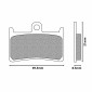 BRAKE PADS NEWFREN FOR YAMAHA 500 TMAX 2008>2011 Front 530 TMAX 2012>2017 Front (L 69.5mm - H 51mm - thk 8.5mm) (FD0190BE) (SCOOTER ELITE ORGANIC) 8025832414094