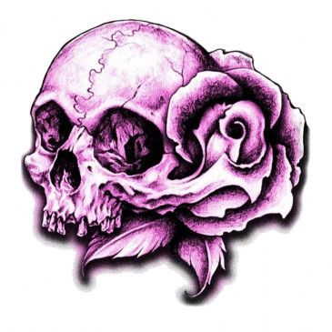 STICKER LETHAL THREAT MINI PURPLE SKULL (60x80mm) 7577850020320