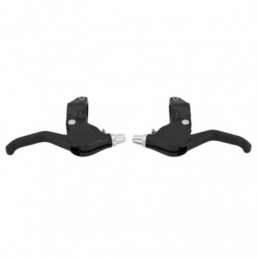 BRAKE LEVERS SET FOR CHILD BIKE - NEWTON RESIN For V-BRAKES - BLACK (PAIR ON CARD) 3700948219928