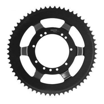 REAR CHAIN SPROCKET FOR MOPED PEUGEOT 103 - 5 SPOKES WHEELS - 60 Teeth (Ø 94 mm). 11 drill holes - BLACK -SELECTION P2R- 3701213437665